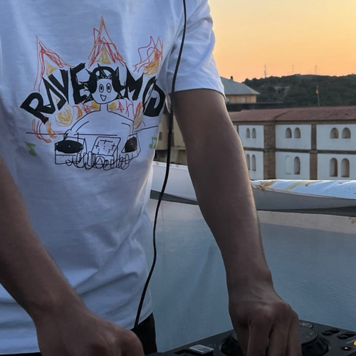 "DJ FLAME"  OVERSIZE TEE