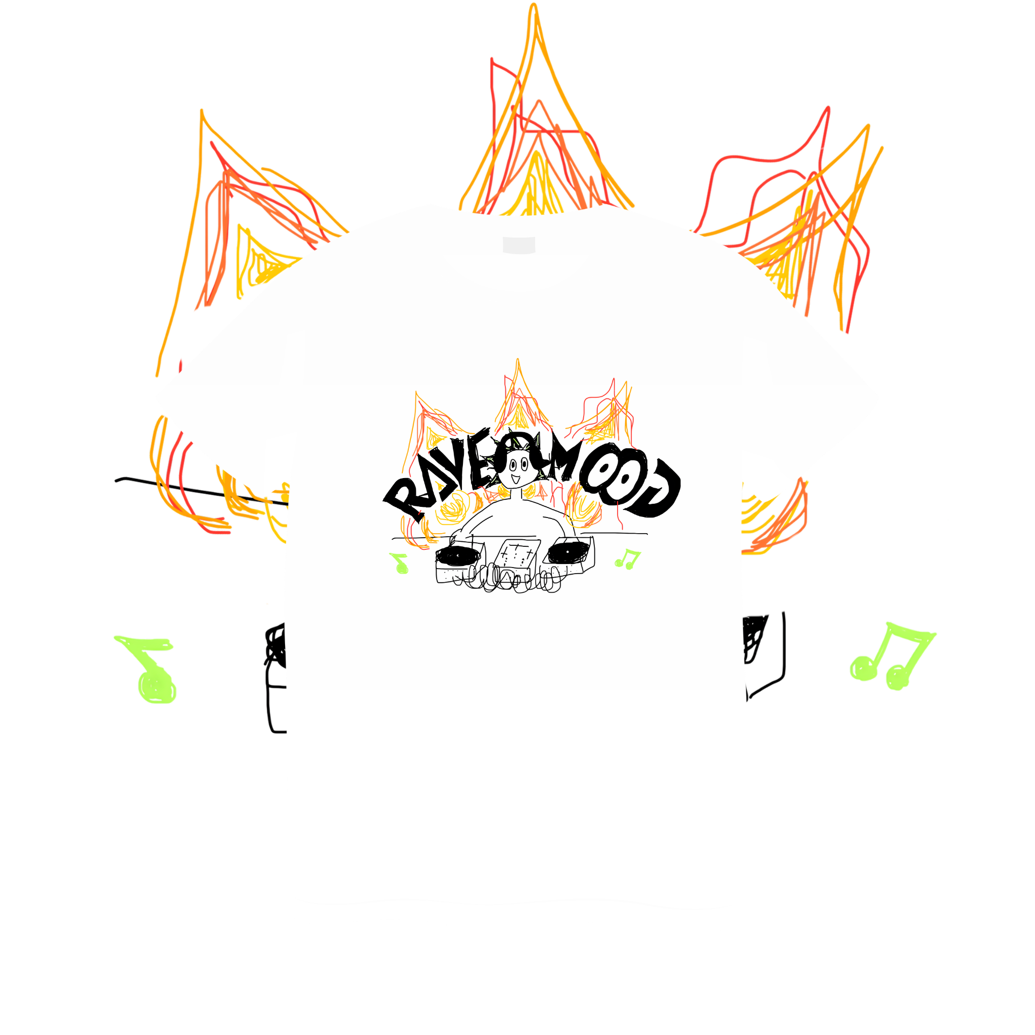 "DJ FLAME"  OVERSIZE TEE